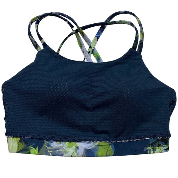 X by Gottex Criss Cross Strap Sports Bra Peach Skin Collection Floral Print XS - Picture 7 of 10